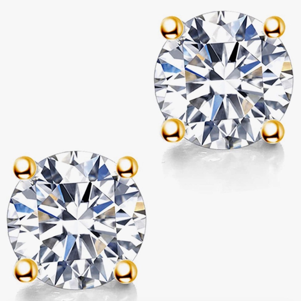 2CTTW GRA CERTIFIED Moissanite Diamond earrings, gift 100% passes diamond tester - Picture 5 of 10